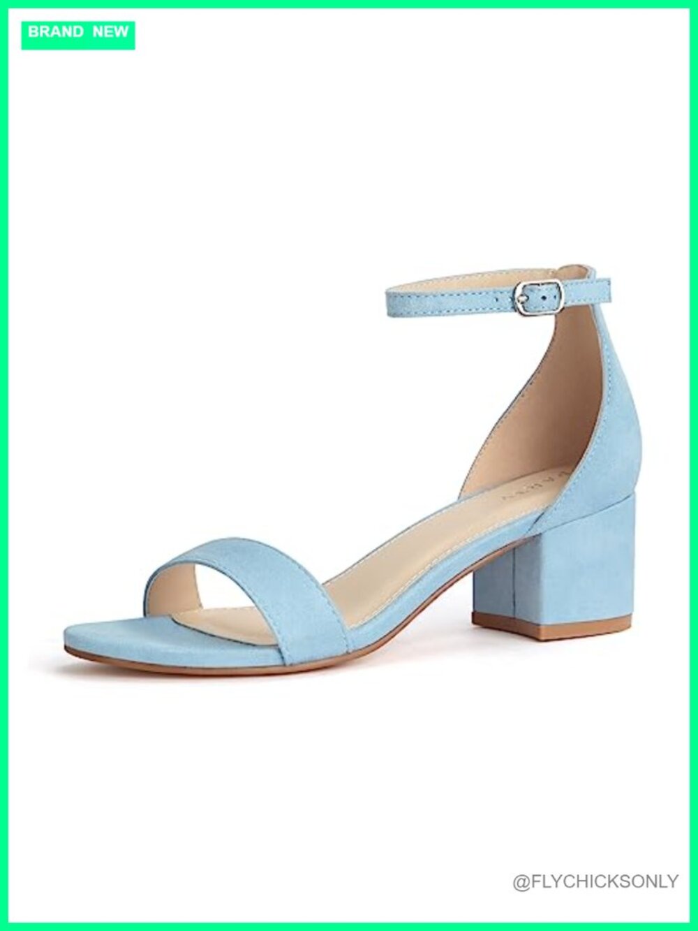 Women's Open Toe Ankle Strap Low Block Chunky Heel Sandals